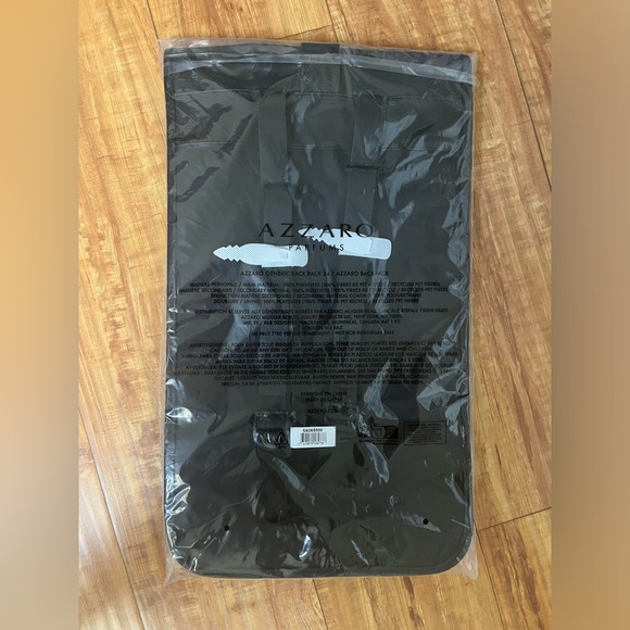 AZZARO Logo Mens Limited Edition Black BackPack Travel Bag - Picture 3 of 4